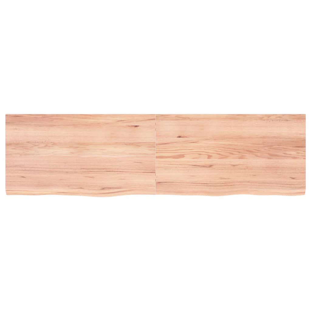 NNEVL Wall Shelf Light Brown 180x50x(2-4) cm Treated Solid Wood Oak